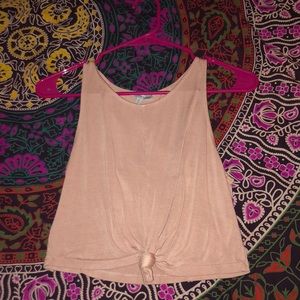 Pink Knot Crop Top
